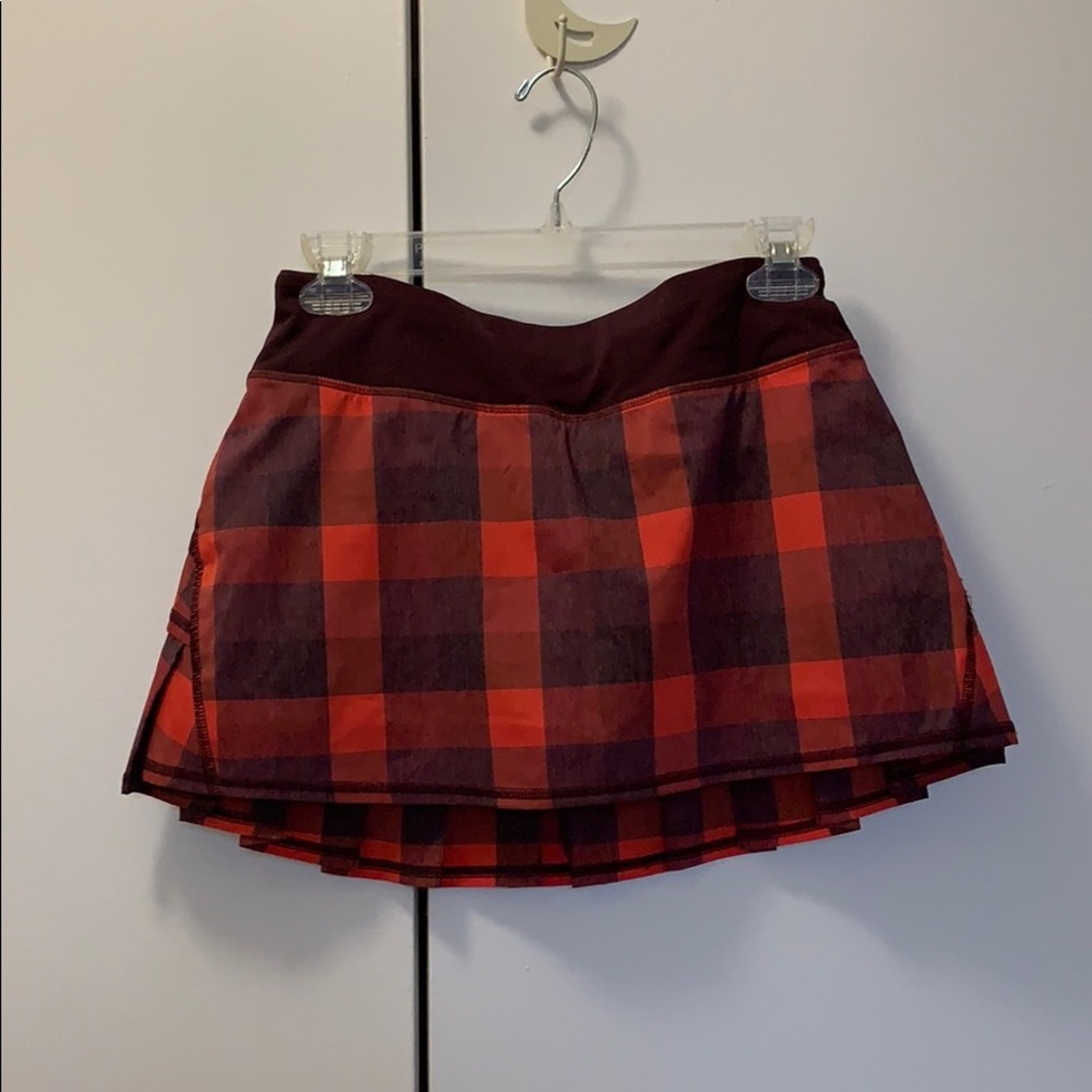 Lululemon pace setter skirt - red plaid